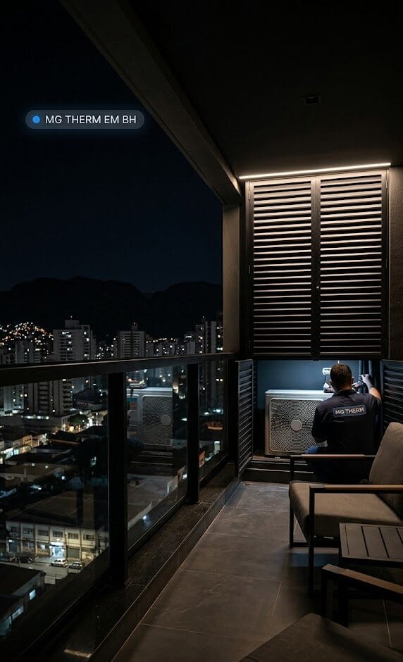 Instalação técnica de ar-condicionado em apartamento em BH