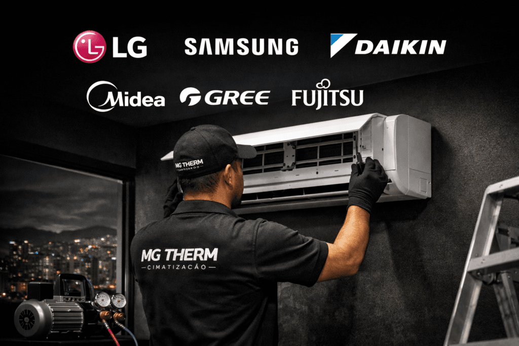 Marcas de ar condicionado instaladas em BH pela MG THERM